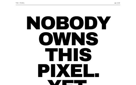 Nobody owns this pixel. Yet. — screenshot