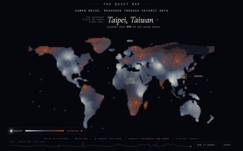 The Quiet Map — the quietest place on Earth right now — screenshot