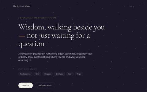 The Spiritual School — Daily AI Wisdom & Reflection — screenshot