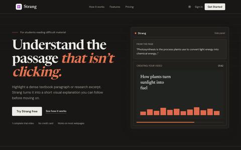 Strang — Understand Difficult Passages Visually — screenshot