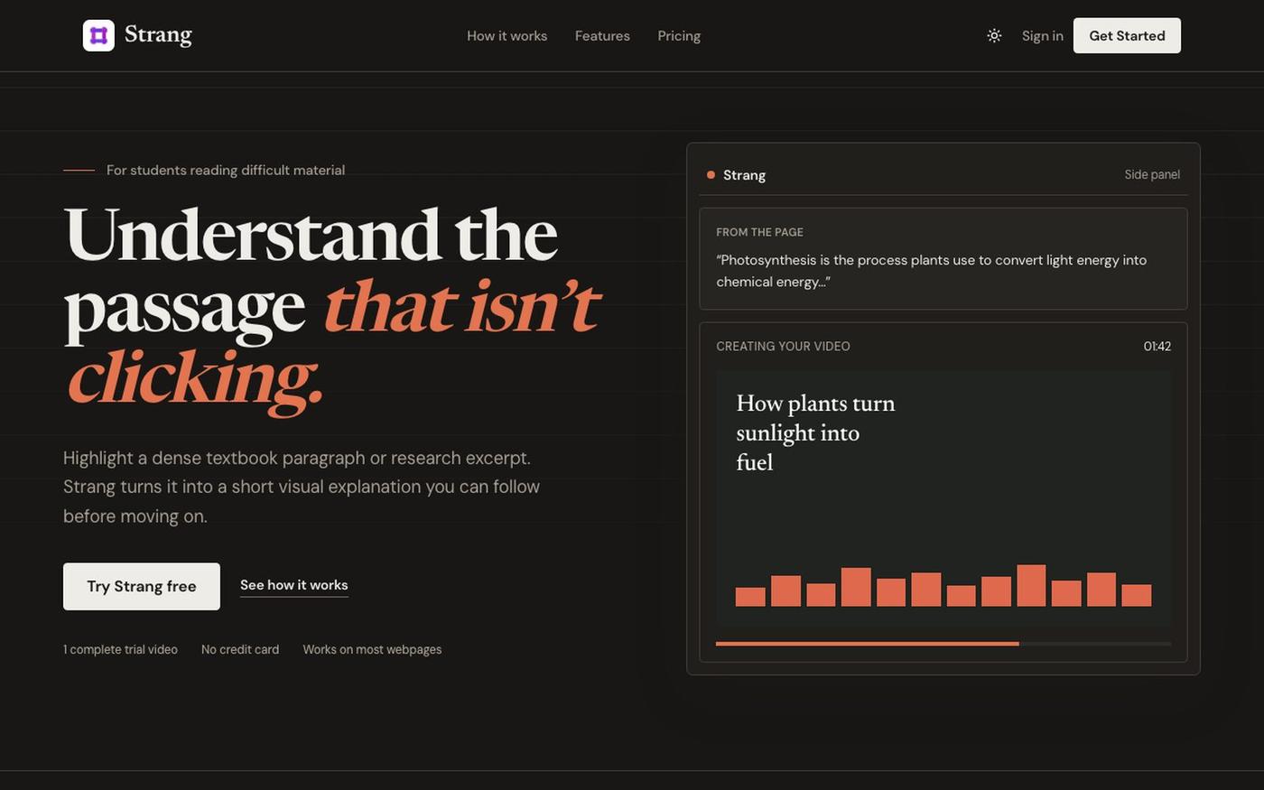 Strang — Understand Difficult Passages Visually — screenshot