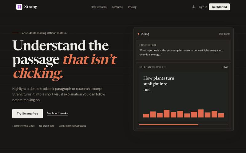 Strang — Understand Difficult Passages Visually — screenshot