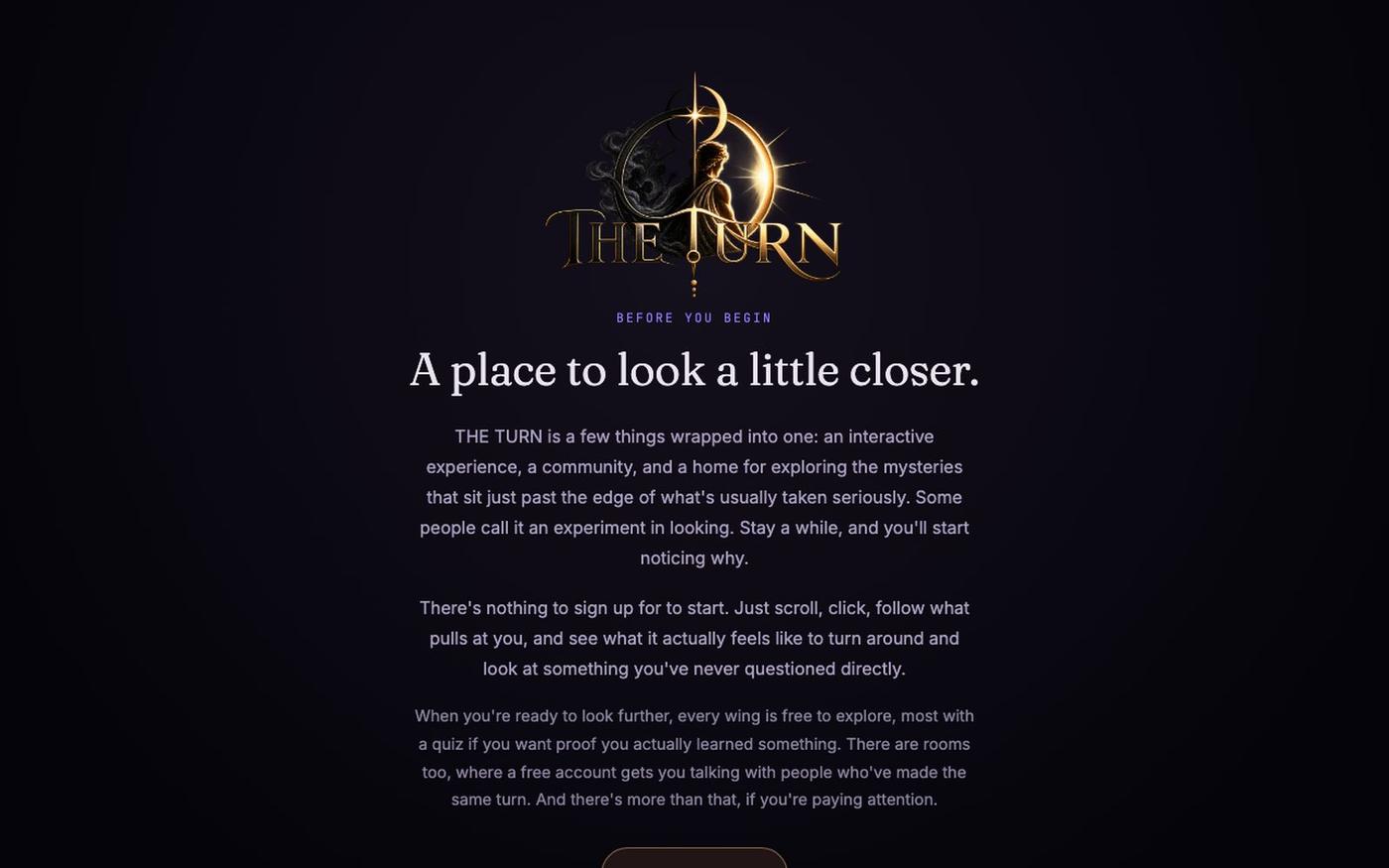 THE TURN: an interactive descent — screenshot