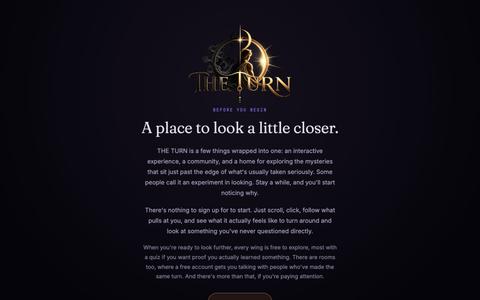 THE TURN: an interactive descent — screenshot