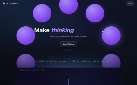 ThinkSpatial — A thinking environment for your projects — screenshot