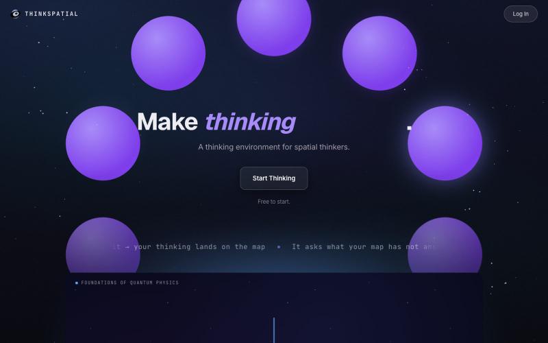 ThinkSpatial — A thinking environment for your projects — screenshot
