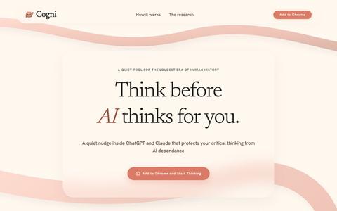 Cogni — The Thinking Companion — screenshot