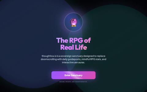 thoughtica.io - Sanctuary of Discovery & Mindful RPG — screenshot
