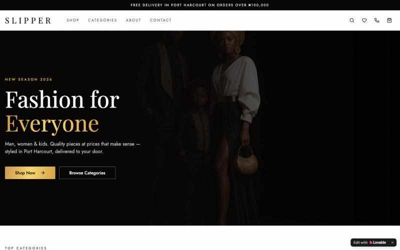 Slipper — Fashion for Men, Women & Kids | Port Harcourt — screenshot