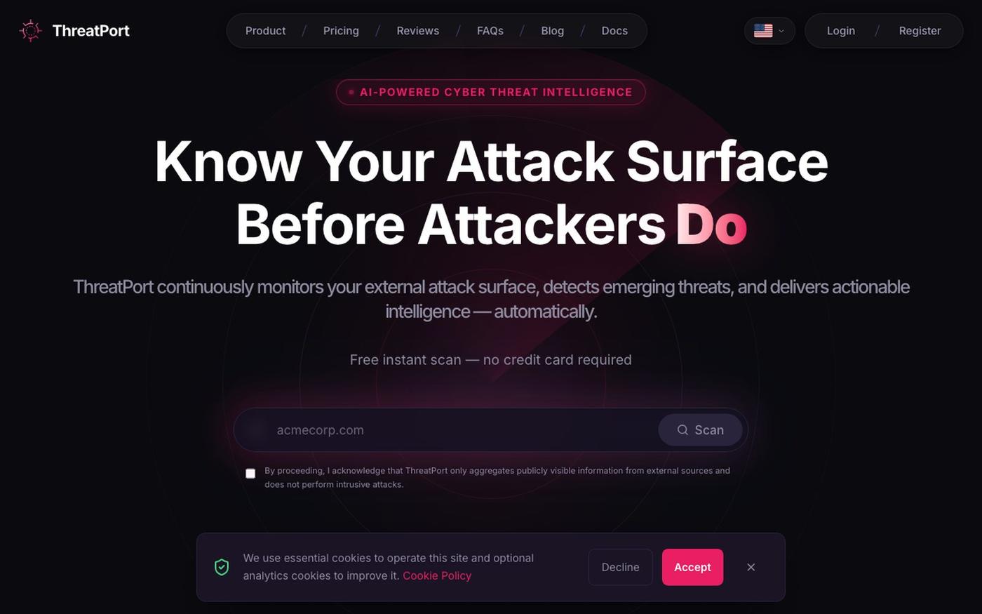 ThreatPort | External Attack Surface Management & CTI — screenshot