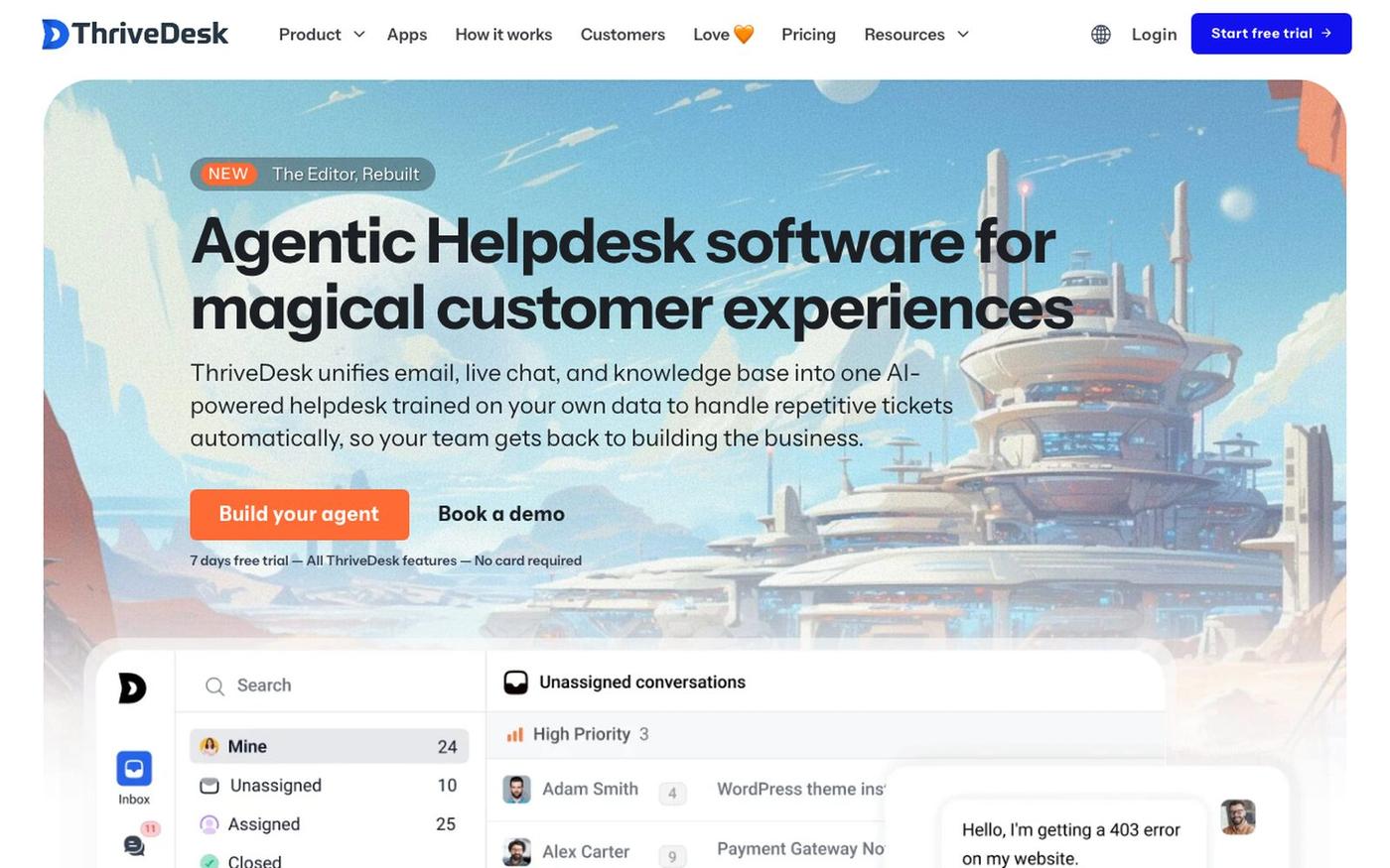 ThriveDesk ~ Agentic Helpdesk Software For ECommerce & SaaS — screenshot