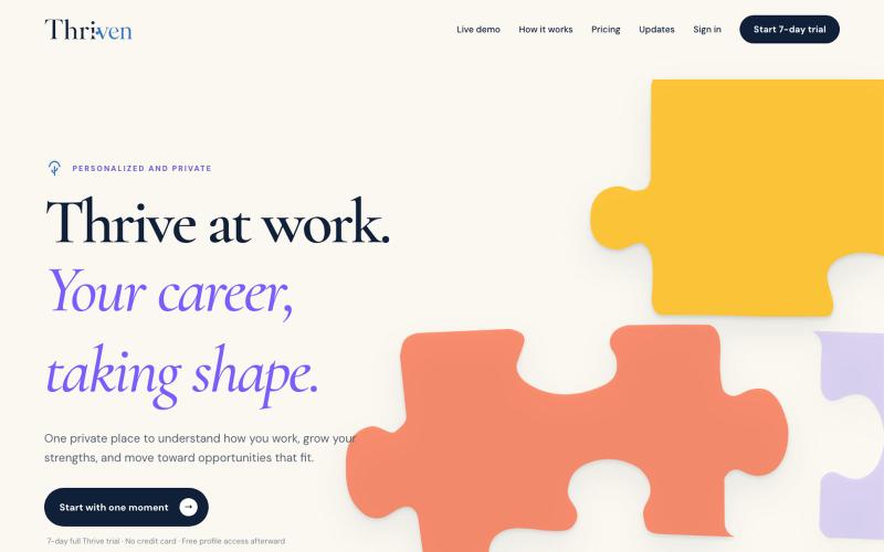 Thriven — Career Intelligence That Grows With You — screenshot