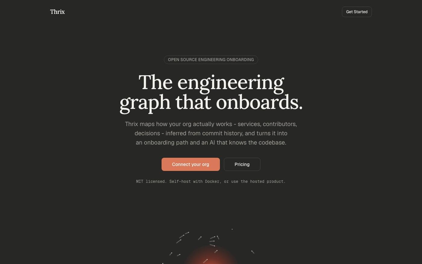 Thrix - the engineering graph that onboards — screenshot