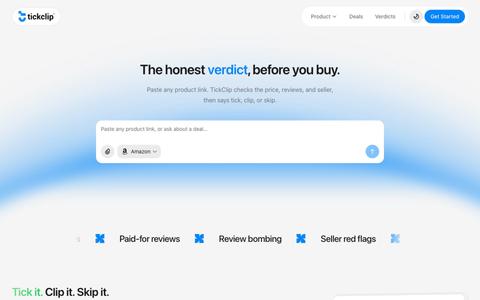 TickClip: The Fiduciary Layer of E-Commerce | TickClip — screenshot