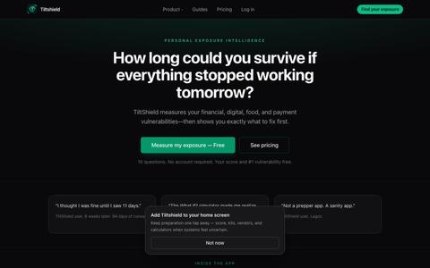 TiltShield — Know What Could Break Before It Does — screenshot
