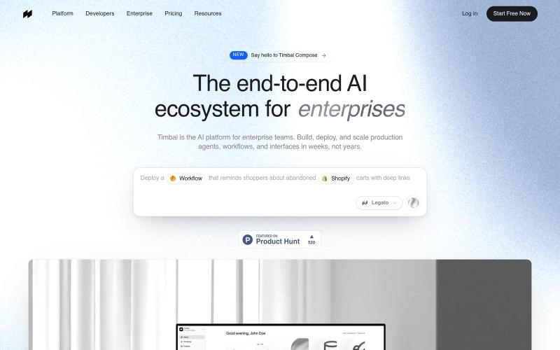 The end-to-end AI Platform | Timbal — screenshot