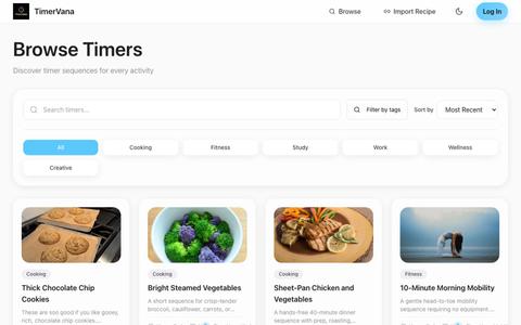 TimerVana - Discover and Share Timers — screenshot