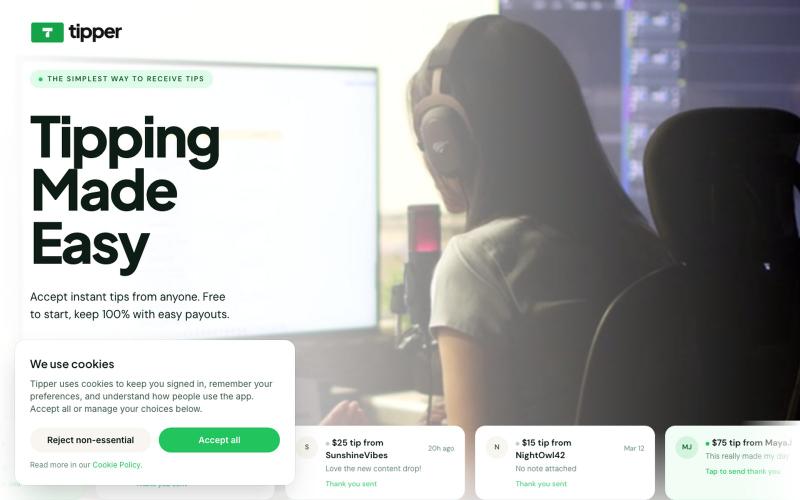 Tipping made easy — screenshot