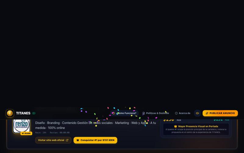 TITANES · Llegar es solo el inicio... mantenerse es el reto. — screenshot