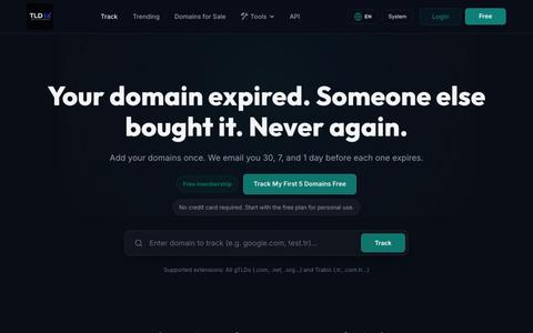 TLDix | Renewal Tracking for Domains, SSL, Hosting and Digital Assets — screenshot