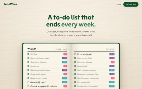 TodoWeek — screenshot