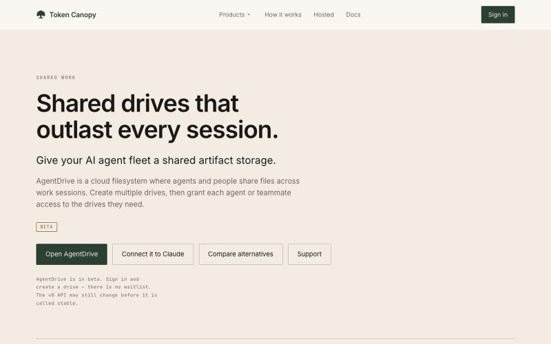 AgentDrive — Token Canopy — screenshot