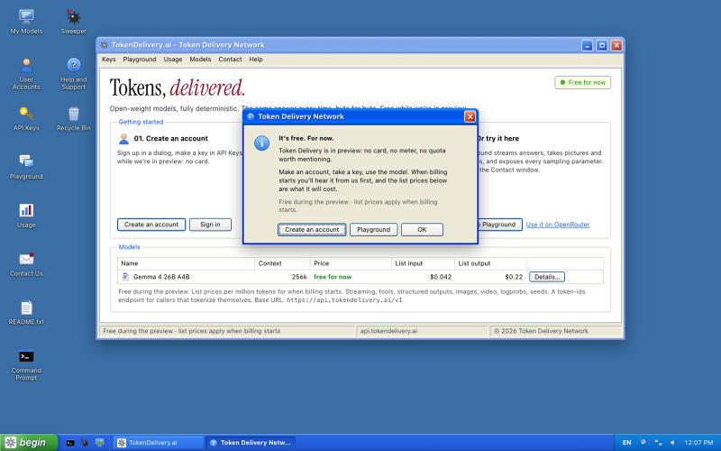 TokenDelivery.ai — screenshot