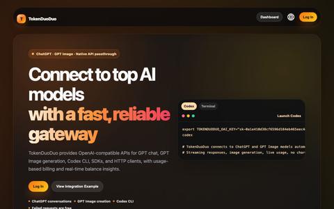 TokenDuoDuo - AI API 网关 — screenshot