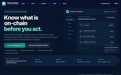 Web3 Security Tools & On-Chain Intelligence - TokenToolHub – Web3 Security Tools — screenshot