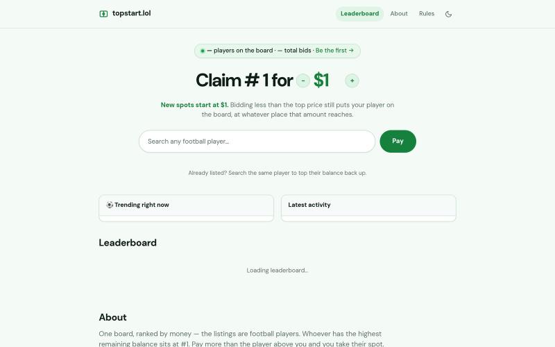 topstart.lol — screenshot