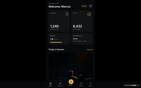 FitPro Gym — Your daily training command center — screenshot