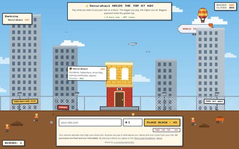 TowerBid: pay what you want, own the top — screenshot