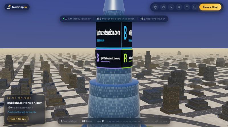 Tower Top — bid your way to the top floor — screenshot