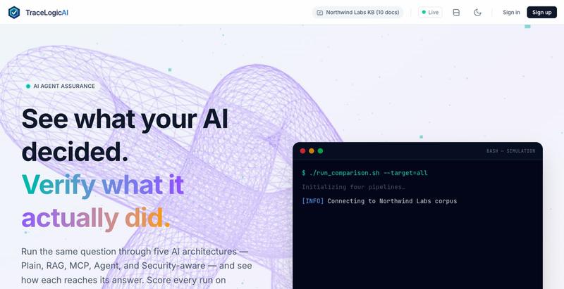 TraceLogicAI — See How AI Reaches Its Answers — screenshot