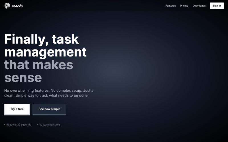 Tracko - Task management made simple — screenshot