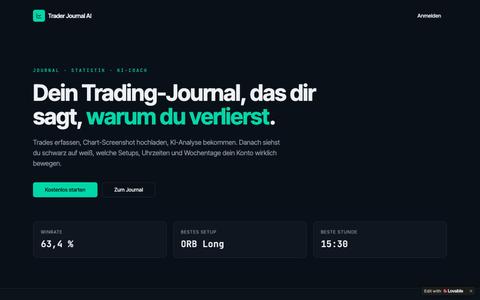 Trader Journal AI – Trades analysieren & Fehler erkennen — screenshot
