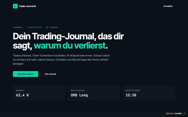 Trader Journal AI – Trades analysieren & Fehler erkennen — screenshot