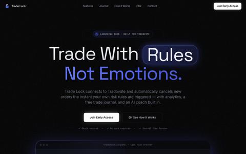 Trade Lock — Discipline > Prediction — screenshot
