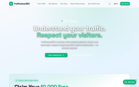 Trafficbase360 — Privacy-First Website Traffic Analytics — screenshot