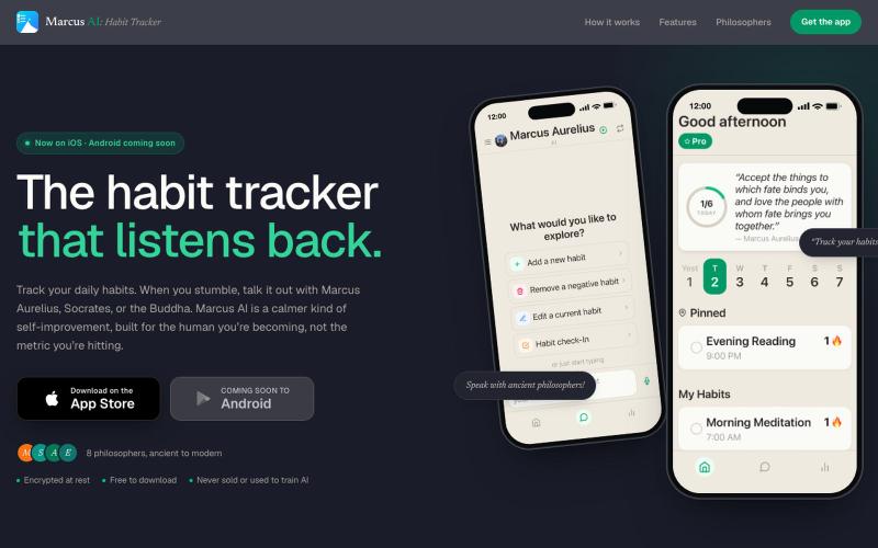 Marcus AI Habit Tracker – Trail Worm — screenshot
