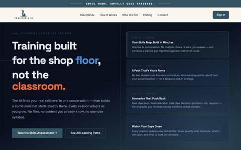 TrainTrain.AI – Specialist Technical Training for Industrial & Technical Sales P — screenshot