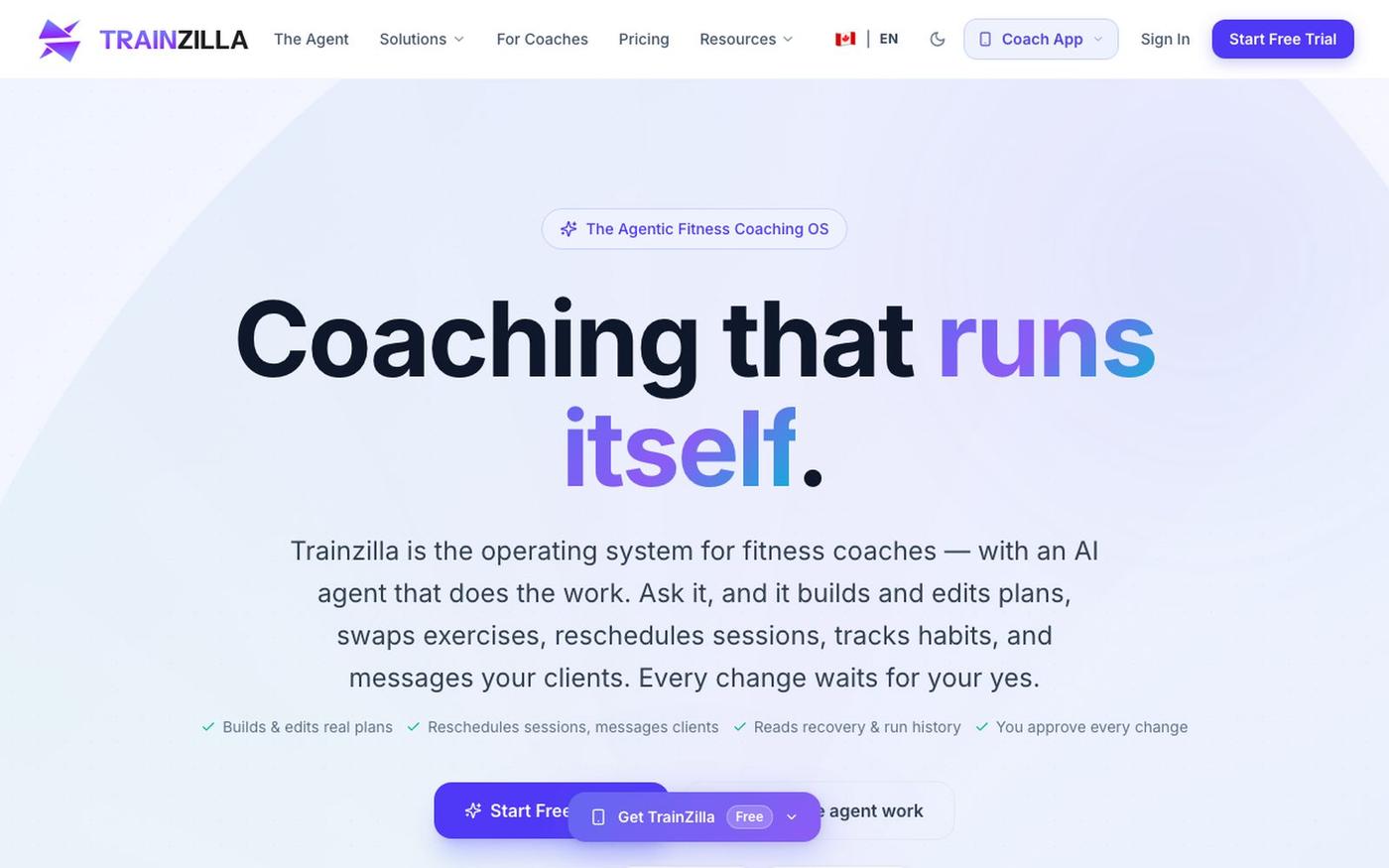TrainZilla - Best Personal Trainer Software | Gym Management Platform — screenshot