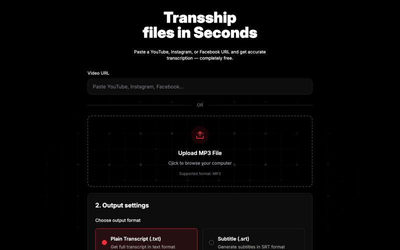 S7 Transcriber — screenshot