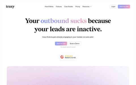 traxy.ai - Turn LinkedIn engagement into qualified pipeline — screenshot