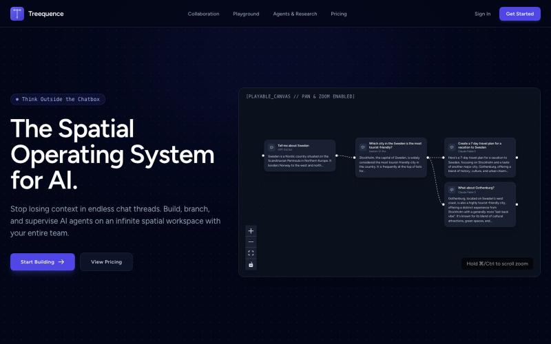 Treequence AI — screenshot