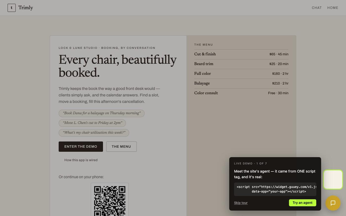 Trimly — screenshot