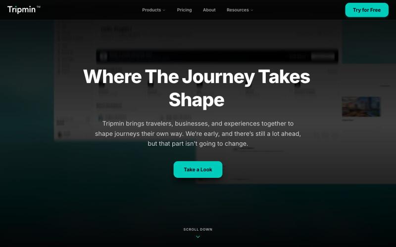 Tripmin | Travel Platform for Travelers & Travel Businesses — screenshot