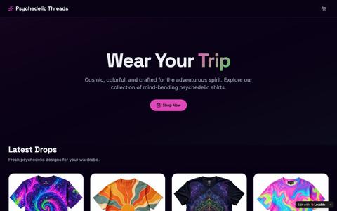 Psychedelic Threads | Cosmic Apparel — screenshot