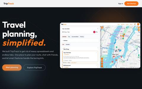 TripTrack | Travel Planning Made Simple — screenshot