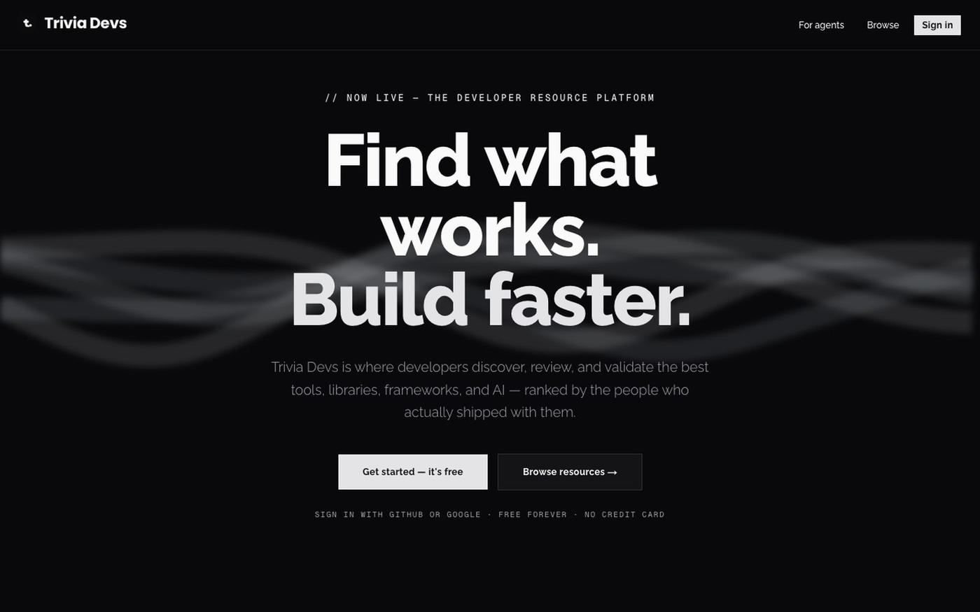 Trivia Devs — Developer Resource Discovery — screenshot